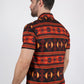 Mens Performance Fabric Modern Fit Stretch Aztec Print Polo