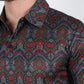 Mens Performance Fabric Modern Fit Stretch Aztec Print Polo