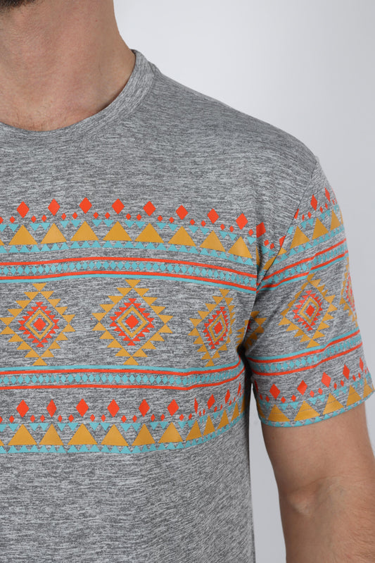 light gray aztec performance tee side platini