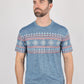 Mens Performance Fabric Modern Fit Stretch Aztec T-Shirt