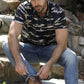 Mens Performance Fabric Modern Fit Stretch Cactus Print Polo