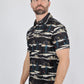 Mens Performance Fabric Modern Fit Stretch Cactus Print Polo