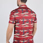 Mens Performance Fabric Modern Fit Stretch Cactus Print Polo