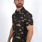 Mens Performance Fabric Modern Fit Stretch Cactus Print Polo
