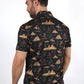 Mens Performance Fabric Modern Fit Stretch Cactus Print Polo