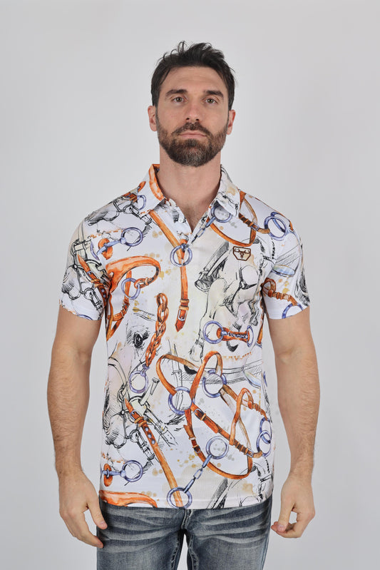 white western heritage rodeo polo front platini