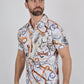 Mens Performance Fabric Modern Fit Stretch Rodeo Print Polos