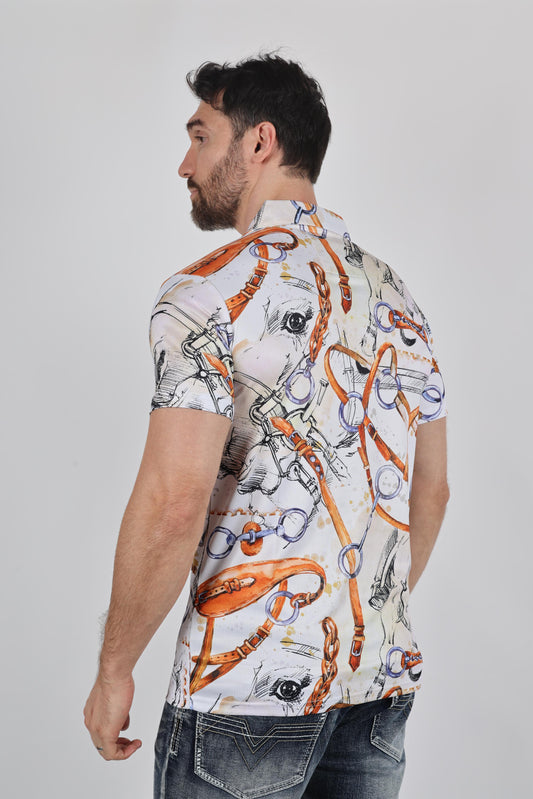 white western heritage rodeo polo back platini