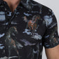 Mens Performance Fabric Modern Fit Stretch Rodeo Print Polos