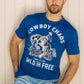Blue Cowboy Performance Tee Men Platini Front 
