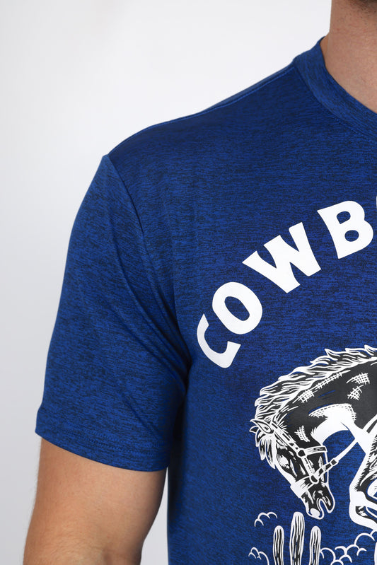 blue cowboy performance tee side platini