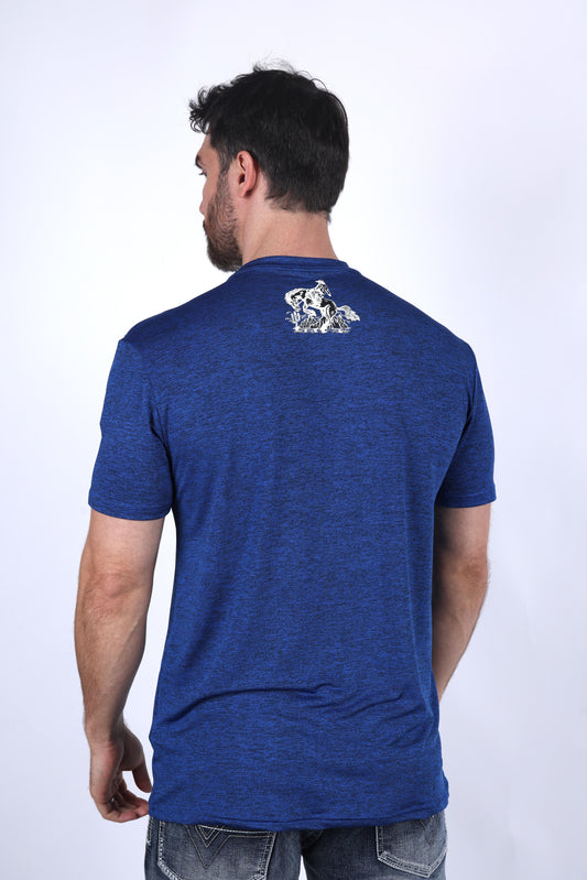blue cowboy performance tee back platini