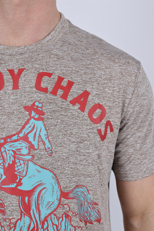 beige cowboy chaos graphic tee men platini side