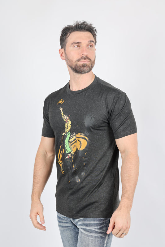 black bronc rider graphic tee men platini back