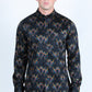 Mens Satin Cotton/Spandex Modern Fit Long Sleeve Shirt