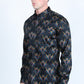 Mens Satin Cotton/Spandex Modern Fit Long Sleeve Shirt