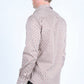 Mens Satin Cotton/Spandex Modern Fit Long Sleeve Shirt - Light Gray