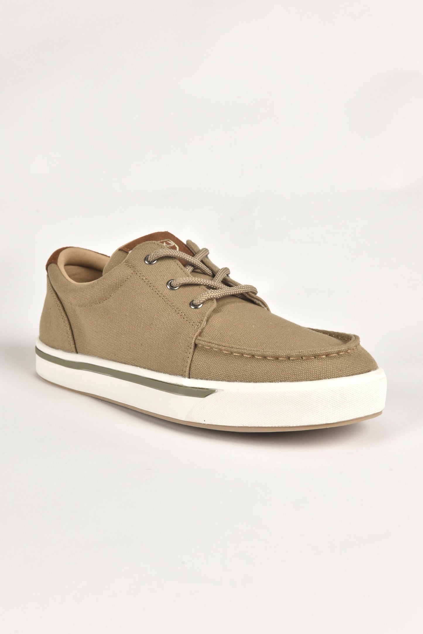 khaki solid canvas sneaker men platini detail