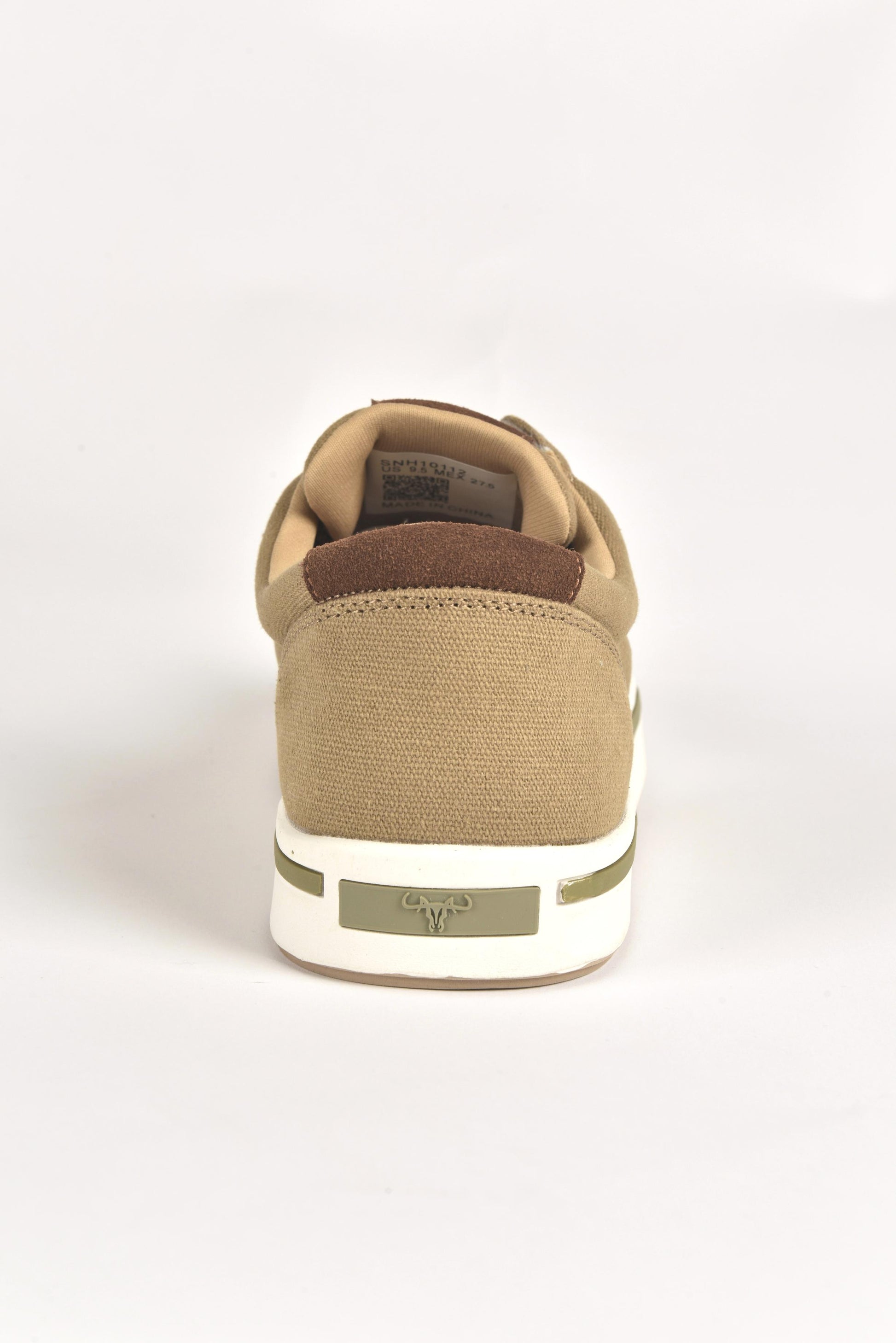 khaki solid canvas sneaker men platini detail-4