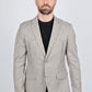 heather beige western sport coat with elbow patch men platini front