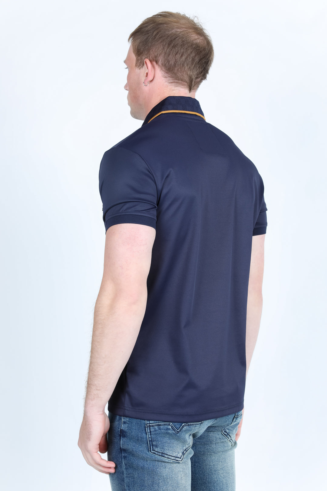 Mens Modern Fit Stretch Fashion Polo