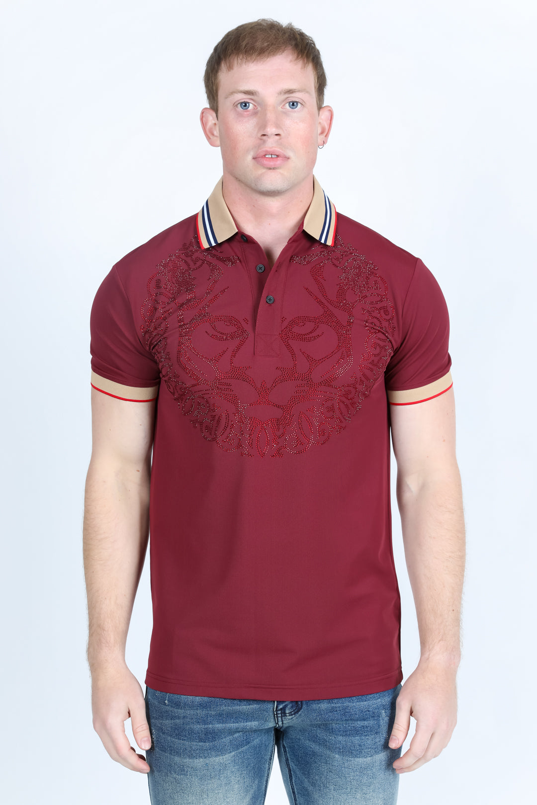 Mens Modern Fit Stretch Fashion Polo