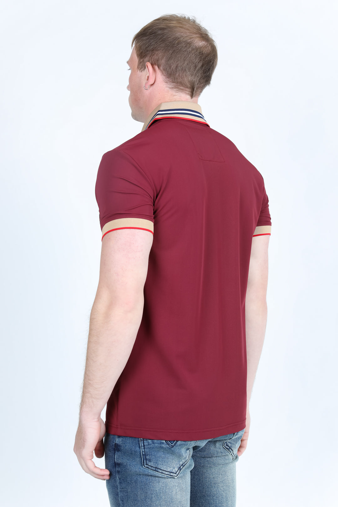 Mens Modern Fit Stretch Fashion Polo