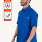 Men's Fishing Royal Short Sleeve Shirt