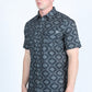 Mens Classic Fit Performance Short Sleeve Aztec Print Shirt - Black