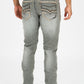 Holt Men's Gray Slim Boot Cut Jeans