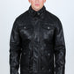 Mens Faux Leather Coat - Black
