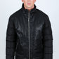 Mens Faux Leather Coat - Black