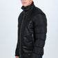 Mens Faux Leather Coat - Black