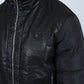 Mens Faux Leather Coat - Black