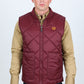 Mens Insulated Reversible Vest - Wine