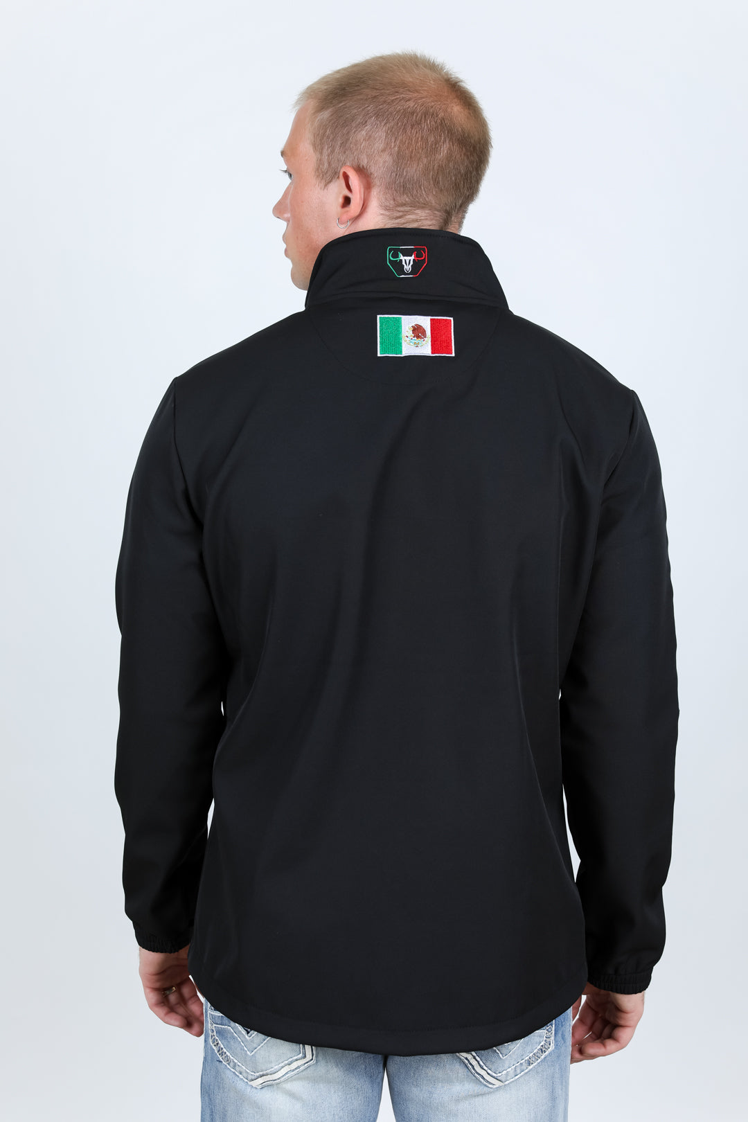 Mens Softshell Water-Resistant Jacket with Mexico Embroidery