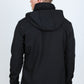 Mens Hooded Softshell Water-Resistant Jacket - Black