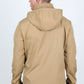 Mens Hooded Softshell Water-Resistant Jacket - Khaki