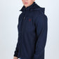 Mens Hooded Softshell Water-Resistant Jacket - Navy