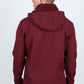 Mens Hooded Softshell Water-Resistant Jacket - Burgundy