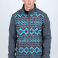 Mens Aztec Softshell Water-Resistant Jacket - Gray