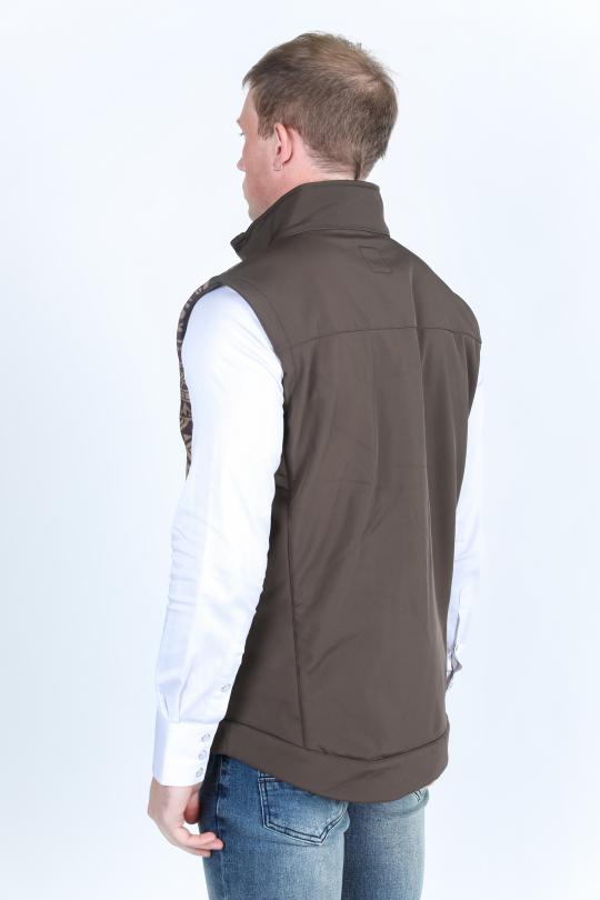 Mens Aztec SoftShell Concealed Carry Water-Resistant Vest - Brown