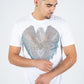 white rhinestone eagle tee front platini