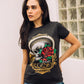 Women's Cotton American Legend Graphic Print Black T-shirt