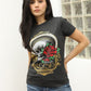 Women's Cotton American Legend Graphic Print Black T-shirt