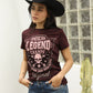 Women's Cotton American Legend Graphic Print Wine T-shirt