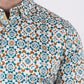 Geometric Botanical Print Shirt