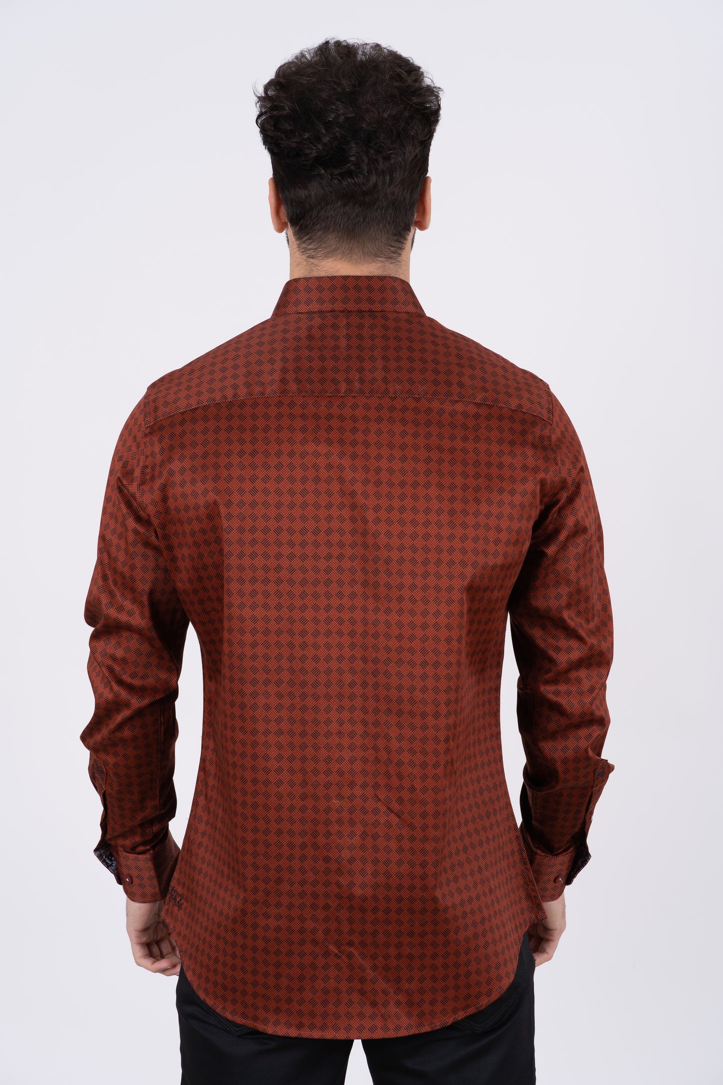 Geometric Botanical Print Shirt
