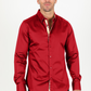 Satin Solid Shirt - Red