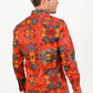 Floral Print Satin Shirt - Red